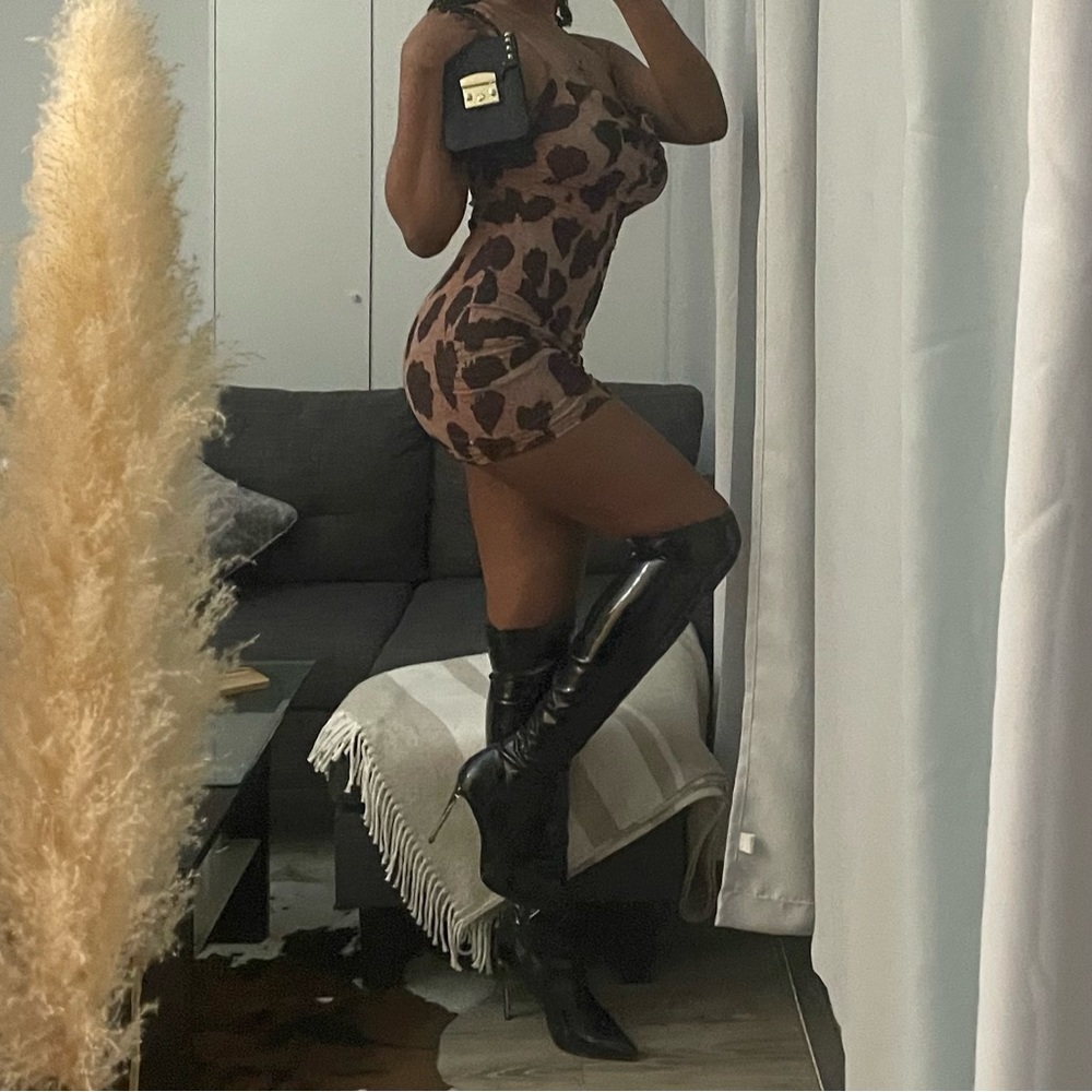 SHEIN leopard print dress